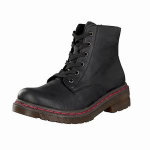 Rieker 76240-00 Schnürstiefel Damen Schwarz | 158492-BYE