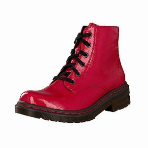 Rieker 76240-33 Schnürstiefel Damen Rot | 074961-ZEV