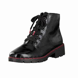 Rieker 76340-00 Schnürstiefel Damen Schwarz | 483201-EQU