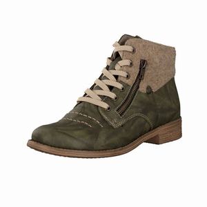 Rieker 77420-54 Schnürstiefel Damen Grün | 862035-KDJ