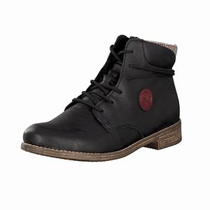 Rieker 77431-00 Schnürstiefel Damen Schwarz | 416379-NVH