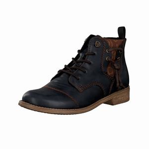 Rieker 77441-14 Schnürstiefel Damen Blau | 512984-HYG