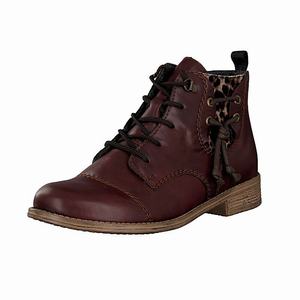 Rieker 77441-37 Schnürstiefel Damen Rot | 051492-DNX