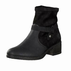 Rieker 776B1-00 Ankle Boots Damen Schwarz | 524813-YOW