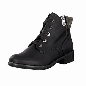 Rieker 77840-01 Schnürstiefel Damen Schwarz | 687345-BHQ