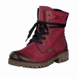 Rieker 78524-35 Schnürstiefel Damen Rot | 019756-VGK