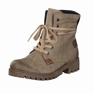 Rieker 78530-64 Schnürstiefel Damen Beige | 429158-ZRF