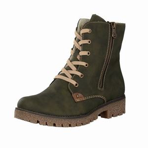 Rieker 79839-54 Schnürstiefel Damen Grün | 086137-LMA