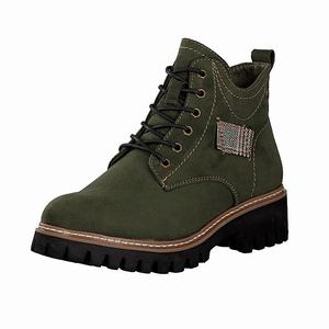 Rieker 91432-54 Schnürstiefel Damen Grün | 593417-TOV