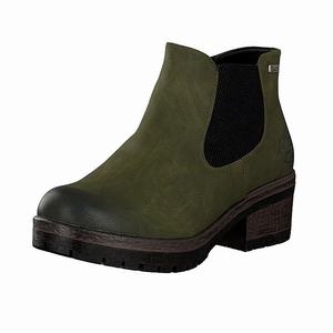 Rieker 95290-54 Chelsea Boots Damen Grün | 279038-ULJ