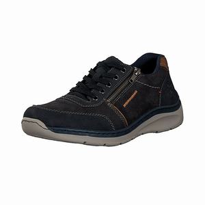 Rieker B8909-15 Schnürschuhe Herren Blau | 973286-UVO