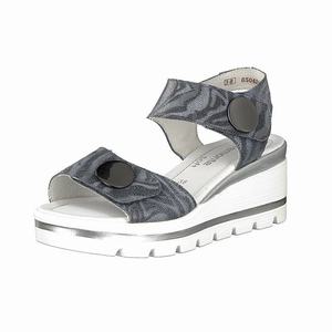 Rieker D1565-15 Wedges Damen Blau | 829613-THO