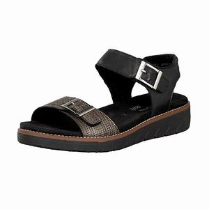 Rieker D2051-02 Sandalen Damen Schwarz | 768951-ILD