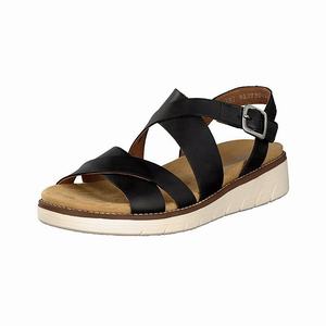 Rieker D2060-01 Sandalen Damen Schwarz | 304612-RDA