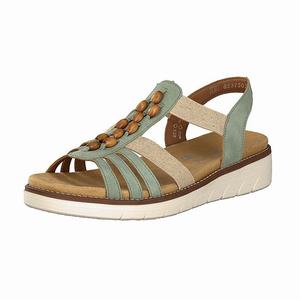 Rieker D2065-52 Sandalen Damen Grün | 324750-AUI