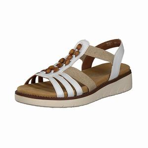 Rieker D2065-80 Sandalen Damen Weiß | 576019-VLP