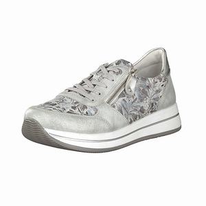 Rieker D2501-91 Turnschuhe Damen Silber | 236874-ZTN