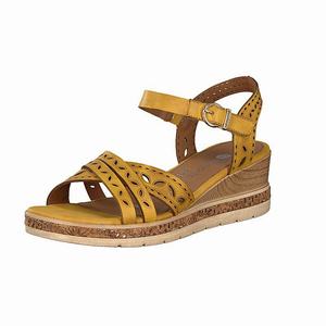 Rieker D3055-68 Wedges Damen Gelb | 471036-WPY