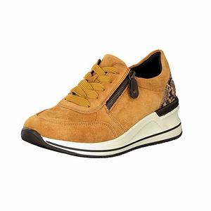 Rieker D3204-68 Turnschuhe Damen Gelb | 725981-SER