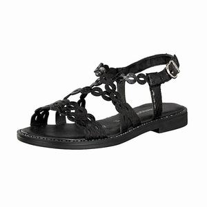 Rieker D3660-01 Sandalen Damen Schwarz | 196025-TJI