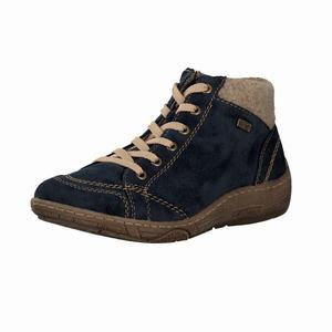 Rieker D3887-15 Schnürstiefel Damen Blau | 587241-QPW