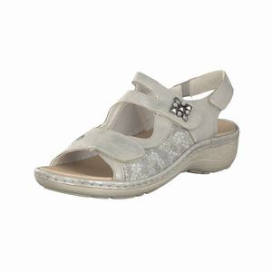 Rieker D7647-90 Sandalen Damen Silber | 034819-IWA