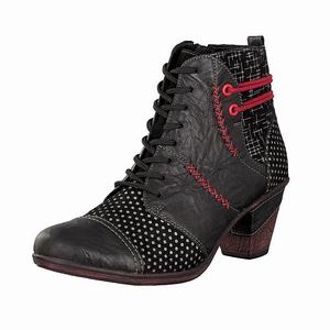 Rieker D8786-02 Ankle Boots Damen Schwarz | 245768-MCR