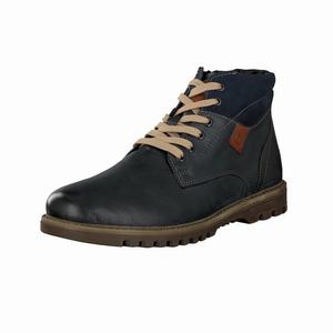 Rieker F3124-12 Schnürstiefel Herren Blau | 472196-CHW