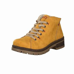 Rieker M7433-68 Schnürstiefel Damen Gelb | 930167-XWJ