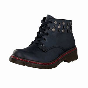 Rieker M8238-14 Schnürstiefel Damen Blau | 268754-GXK