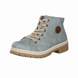 Rieker M9431-10 Schnürstiefel Damen Blau | 836250-UWD