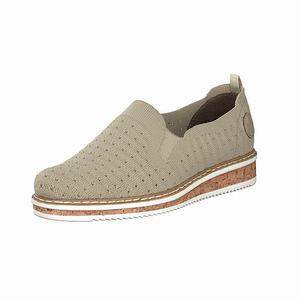 Rieker N0385-62 Slip On Damen Beige | 624915-KAY