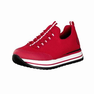 Rieker N3574-33 Turnschuhe Damen Rot | 503167-UEN