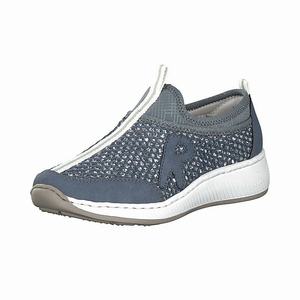 Rieker N5554-15 Slip On Damen Blau | 025638-ZFU