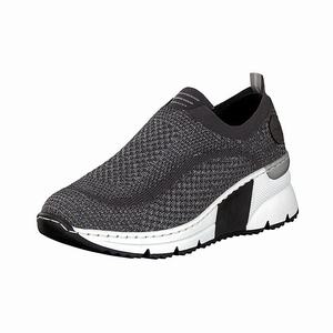 Rieker N6374-45 Slip On Damen Grau | 042571-MOV