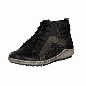 Rieker R1499-02 Schnürstiefel Damen Schwarz | 279305-ULO