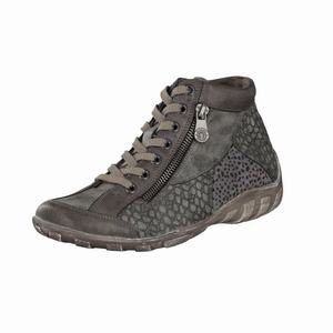 Rieker R3465-47 Schnürstiefel Damen Grau | 248397-WSE