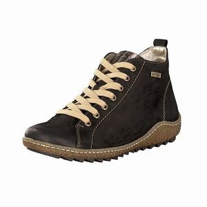 Rieker R4789-02 Schnürstiefel Damen Schwarz | 357890-KVD