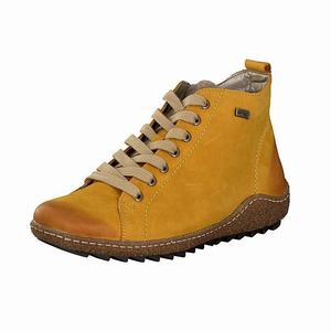 Rieker R4789-68 Schnürstiefel Damen Gelb | 431297-IKP