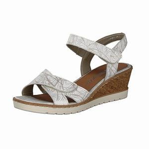 Rieker R6252-80 Wedges Damen Weiß | 529108-NXZ