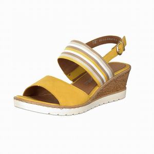 Rieker R6253-68 Wedges Damen Gelb | 236410-EIR