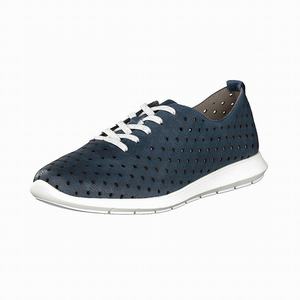 Rieker R7101-14 Schnürschuhe Damen Blau | 072318-CQE