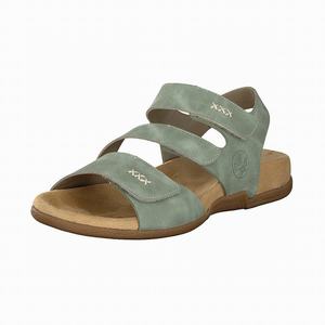 Rieker V0072-52 Sandalen Damen Grün | 764385-QIU