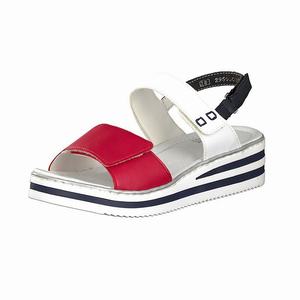 Rieker V02S7-33 Plateau Sandalen Damen Rot | 058617-IZG