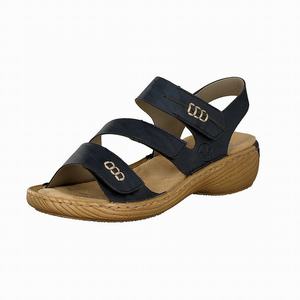 Rieker V27Z0-15 Sandalen Damen Blau | 243057-DPU