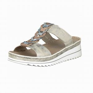 Rieker V3287-40 Mules Damen Silber | 698134-SLT