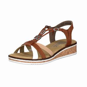 Rieker V3657-81 Sandalen Damen Braun | 526401-LWJ