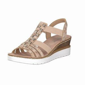 Rieker V3822-31 Wedges Damen Rosa | 345692-AQH