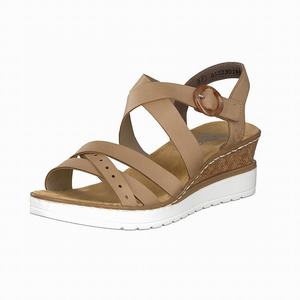 Rieker V3841-60 Wedges Damen Beige | 705186-XME