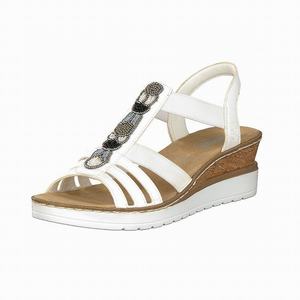 Rieker V38F9-80 Wedges Damen Weiß | 019287-GAX